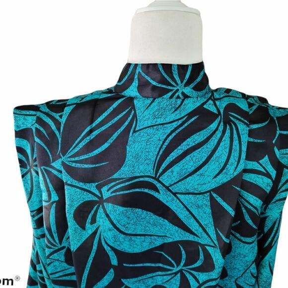 TJW by Mervyn's Vintage 80s 90s Secretary Greek Style Button Down Shirt Size 12 - Picture 15 of 16